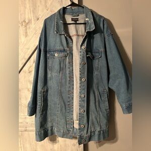 Long oversize jean jacket